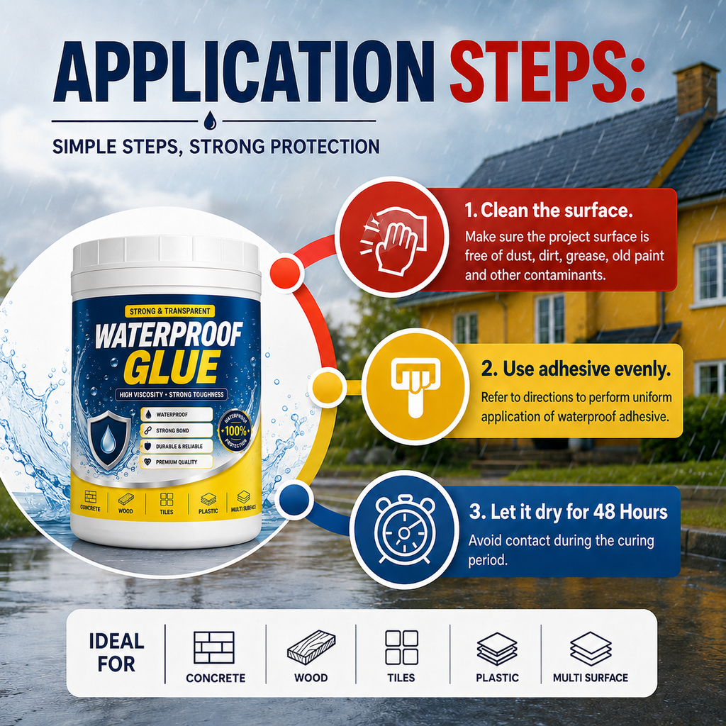 Transparent Waterproof Glue – Quick Leak Repair Solution